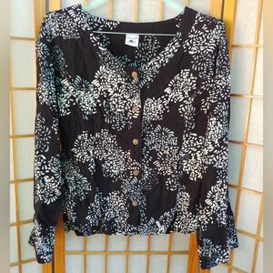 XL Batik Print Women's Long Sleeve Top By Lost River